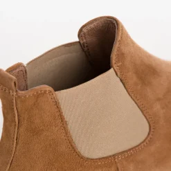 Reqins BOOTS LIZETTE CUIR VELOURS CAMEL Discount