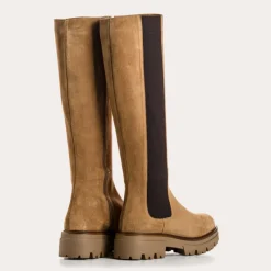 Reqins BOTTES DEXTER CUIR VELOURS HAVANE Fashion