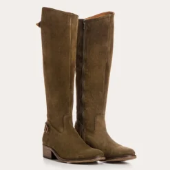 Reqins BOTTES DIVINO CUIR VELOURS KAKI Hot