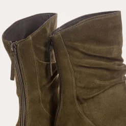 Reqins BOTTINES DUNK CUIR VELOURS VERT Outlet