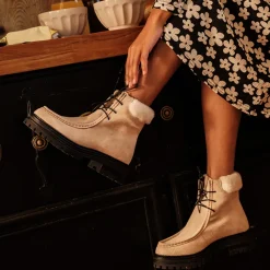 Reqins DERBIES FADO CUIR VELOURS BEIGE Best