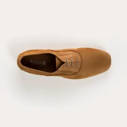 Reqins DERBIES HYDRA CUIR VELOURS CC CAMEL New