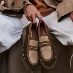 Reqins MOCASSINS ABELIA MIX CUIR VELOURS MULTICOLORE Online