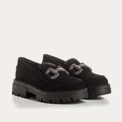 Reqins MOCASSINS ABRIL CUIR VELOURS NOIR Outlet