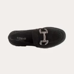 Reqins MOCASSINS ABRIL CUIR VELOURS NOIR Outlet