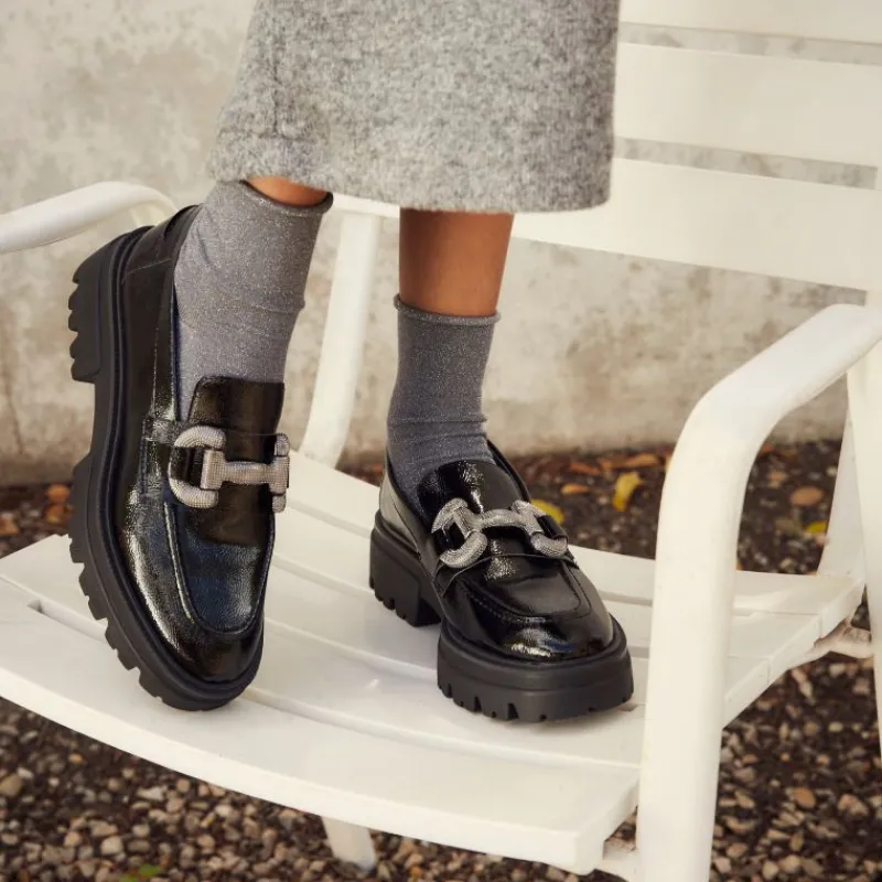 Reqins MOCASSINS ABRIL NAPLAK NOIR Discount