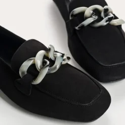 Reqins MOCASSINS HANISSA CUIR VELOURS NOIR Clearance