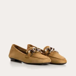 Reqins MOCASSINS HANISSA CUIR VELOURS HAVANE Best