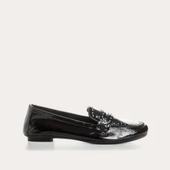 Reqins MOCASSINS HELODIE CUIR VERNIS ET CLOUS NOIR Hot