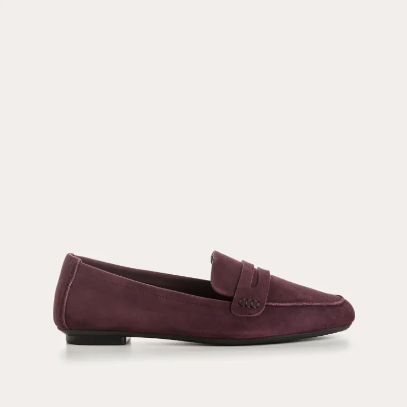 Reqins MOCASSINS HEMA CUIR VELOURS ROUGE Outlet