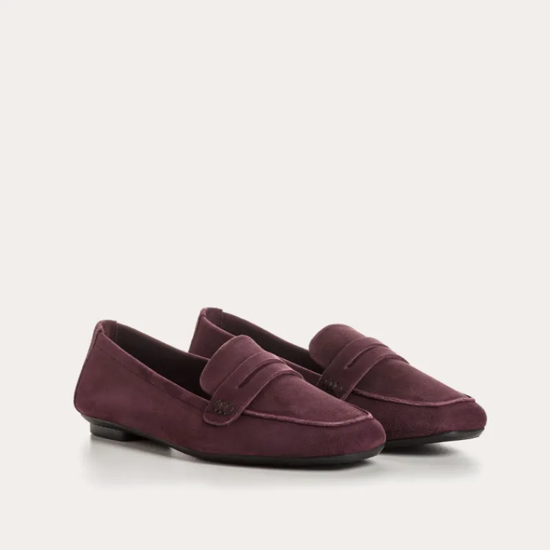 Reqins MOCASSINS HEMA CUIR VELOURS ROUGE Outlet