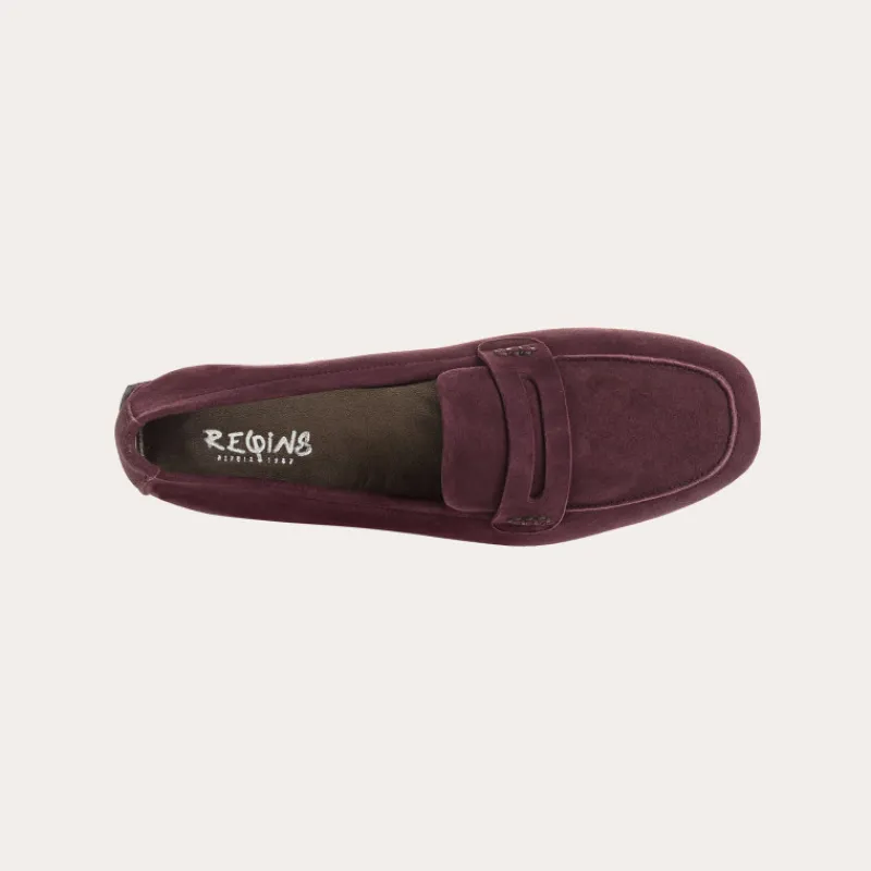 Reqins MOCASSINS HEMA CUIR VELOURS ROUGE Outlet