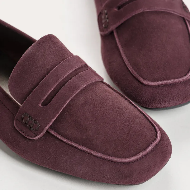 Reqins MOCASSINS HEMA CUIR VELOURS ROUGE Outlet