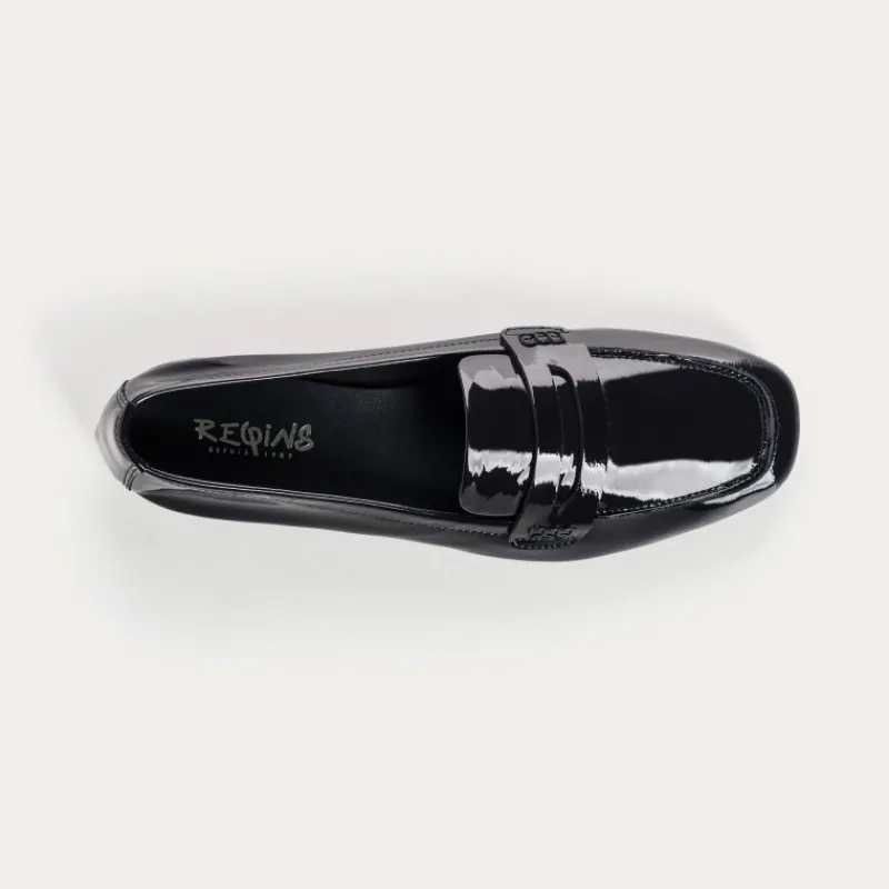 Reqins MOCASSINS HEMA CUIR VERNIS BLEU Best