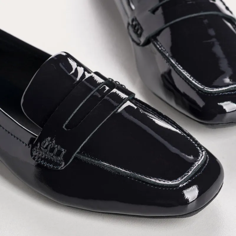 Reqins MOCASSINS HEMA CUIR VERNIS BLEU Best