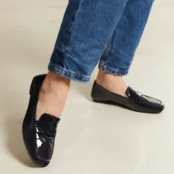 Reqins MOCASSINS HEMA CUIR VERNIS BLEU Best