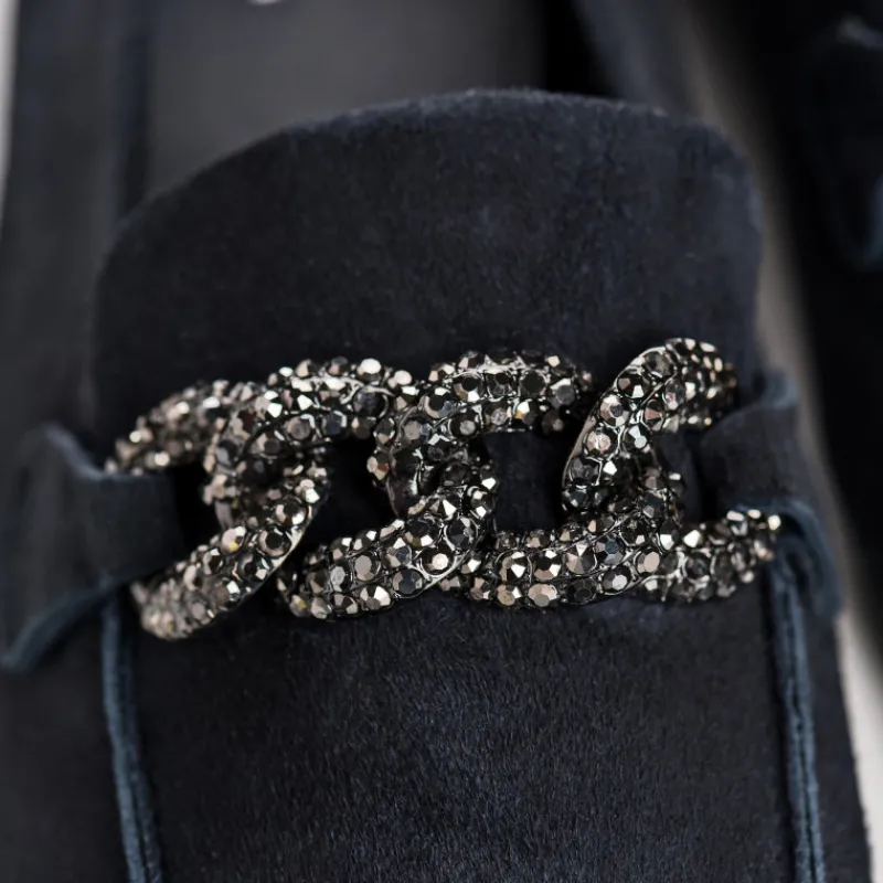 Reqins MOCASSINS HOLDING CUIR VELOURS MARINE Clearance