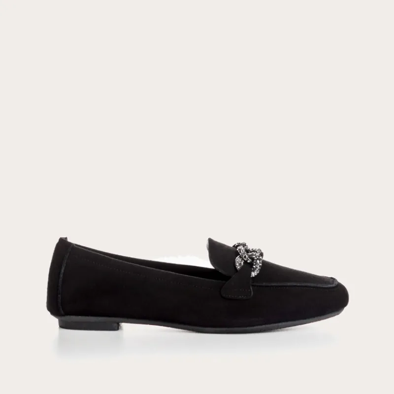 Reqins MOCASSINS HOLDING CUIR VELOURS NOIR Online