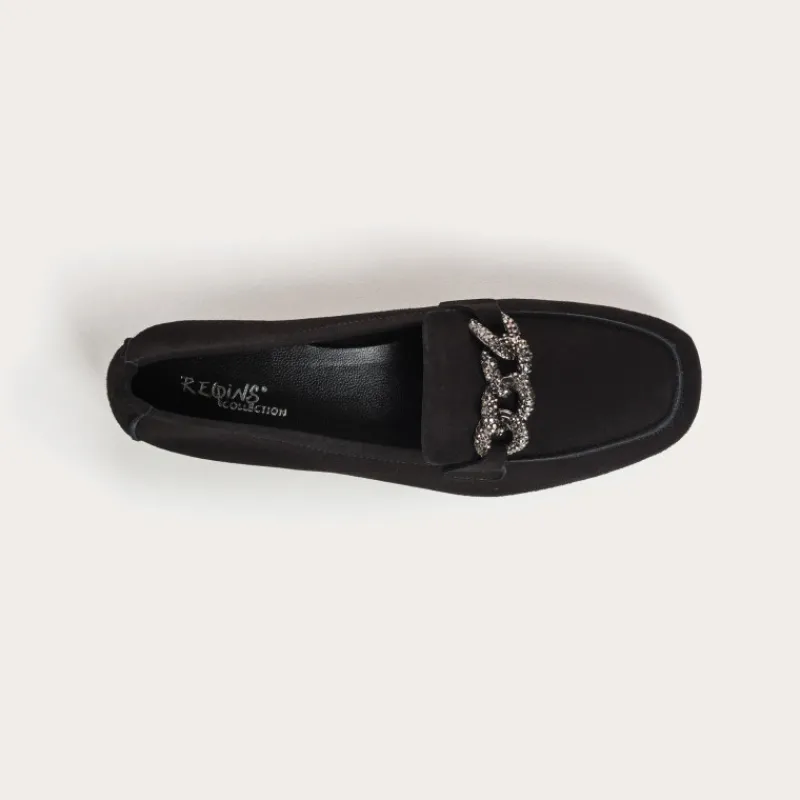 Reqins MOCASSINS HOLDING CUIR VELOURS NOIR Online