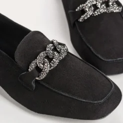 Reqins MOCASSINS HOLDING CUIR VELOURS NOIR Online