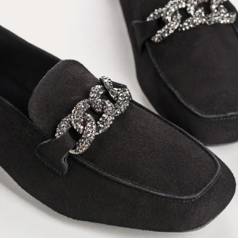 Reqins MOCASSINS HOLDING CUIR VELOURS NOIR Online