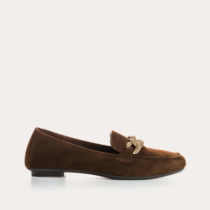 Reqins MOCASSINS HOLDING CUIR VELOURS MARRON Sale