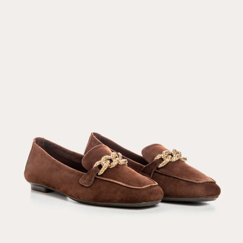 Reqins MOCASSINS HOLDING CUIR VELOURS MARRON Sale