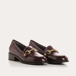 Reqins MOCASSINS JANIS VERNIS GRAINE ROUGE Outlet