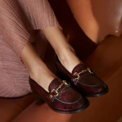 Reqins MOCASSINS JANIS VERNIS GRAINE ROUGE Outlet