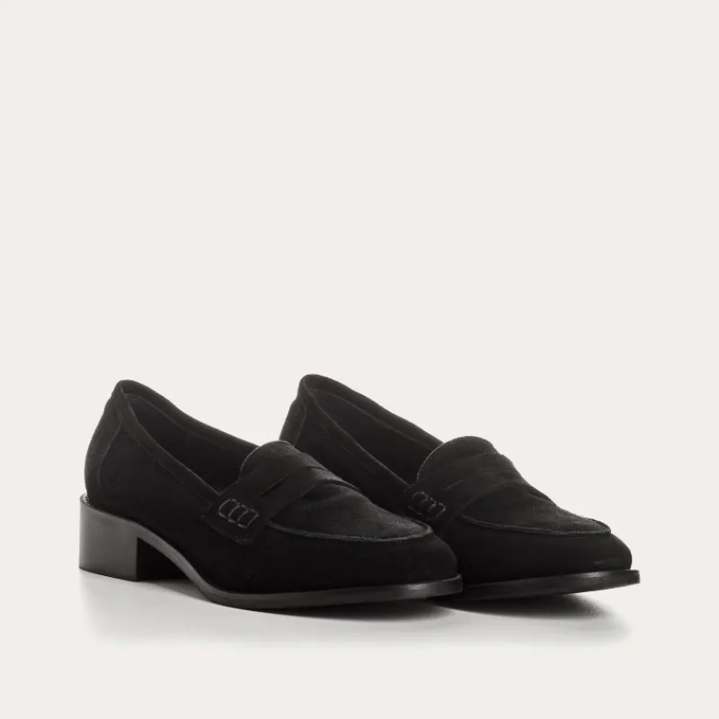 Reqins MOCASSINS JOYA CUIR VELOURS NOIR Hot