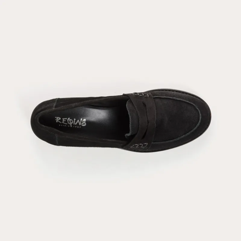 Reqins MOCASSINS JOYA CUIR VELOURS NOIR Hot