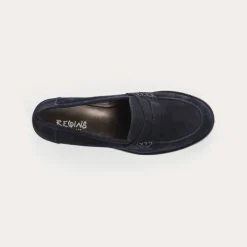 Reqins MOCASSINS JOYA CUIR VELOURS BLEU Hot
