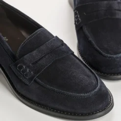 Reqins MOCASSINS JOYA CUIR VELOURS BLEU Hot