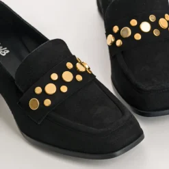 Reqins MOCASSINS LIVY CUIR VELOURS NOIR Hot