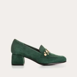Reqins MOCASSINS LIVY CUIR VELOURS VERT Outlet
