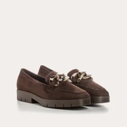 Reqins MOCASSINS MADISON CUIR VELOURS MARRON Sale