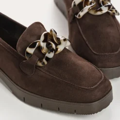 Reqins MOCASSINS MADISON CUIR VELOURS MARRON Sale