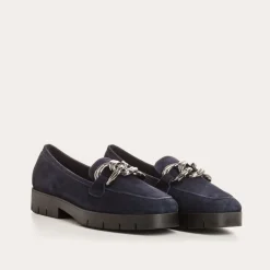 Reqins MOCASSINS MASHI CUIR VELOURS BLEU Best