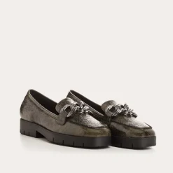 Reqins MOCASSINS MASHI VERNIS GRAINE VERT Outlet