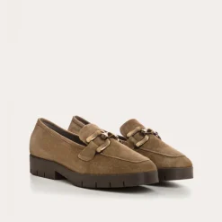 Reqins MOCASSINS MIKA CUIR VELOURS VERT Clearance