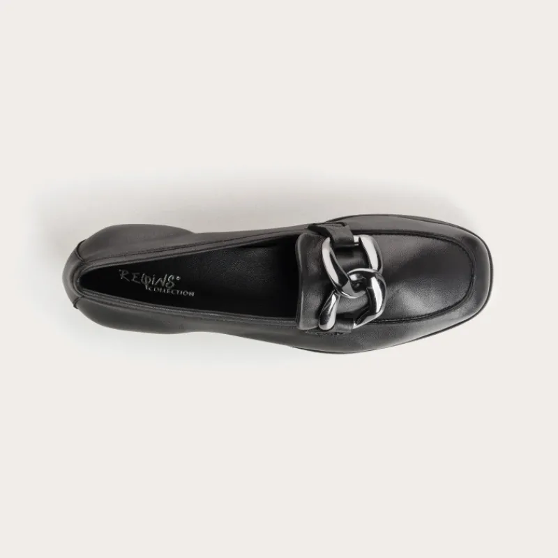 Reqins MOCASSINS NASTER CUIR NOIR New