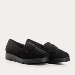 Reqins MOCASSINS NOMANI CUIR VELOURS NOIR New
