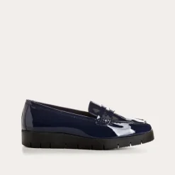 Reqins MOCASSINS NOMANI VERNIS BLEU Clearance