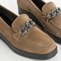 Reqins MOCASSINS NORA CUIR VELOURS VERT Hot