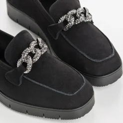 Reqins MOCASSINS NORA CUIR VELOURS NOIR Hot