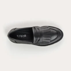 Reqins MOCASSINS OWEN CUIR GRAINE NOIR Sale