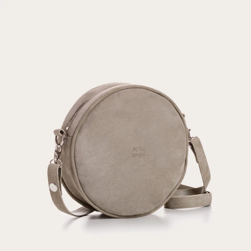 Reqins SAC CALIOPE CUIR VELOURS CACTUS Hot