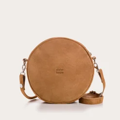 Reqins SAC CALIOPE CUIR VELOURS CAMEL Hot