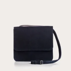 Reqins SAC CLEO CUIR VELOURS BLEU Fashion