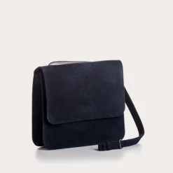 Reqins SAC CLEO CUIR VELOURS BLEU Fashion